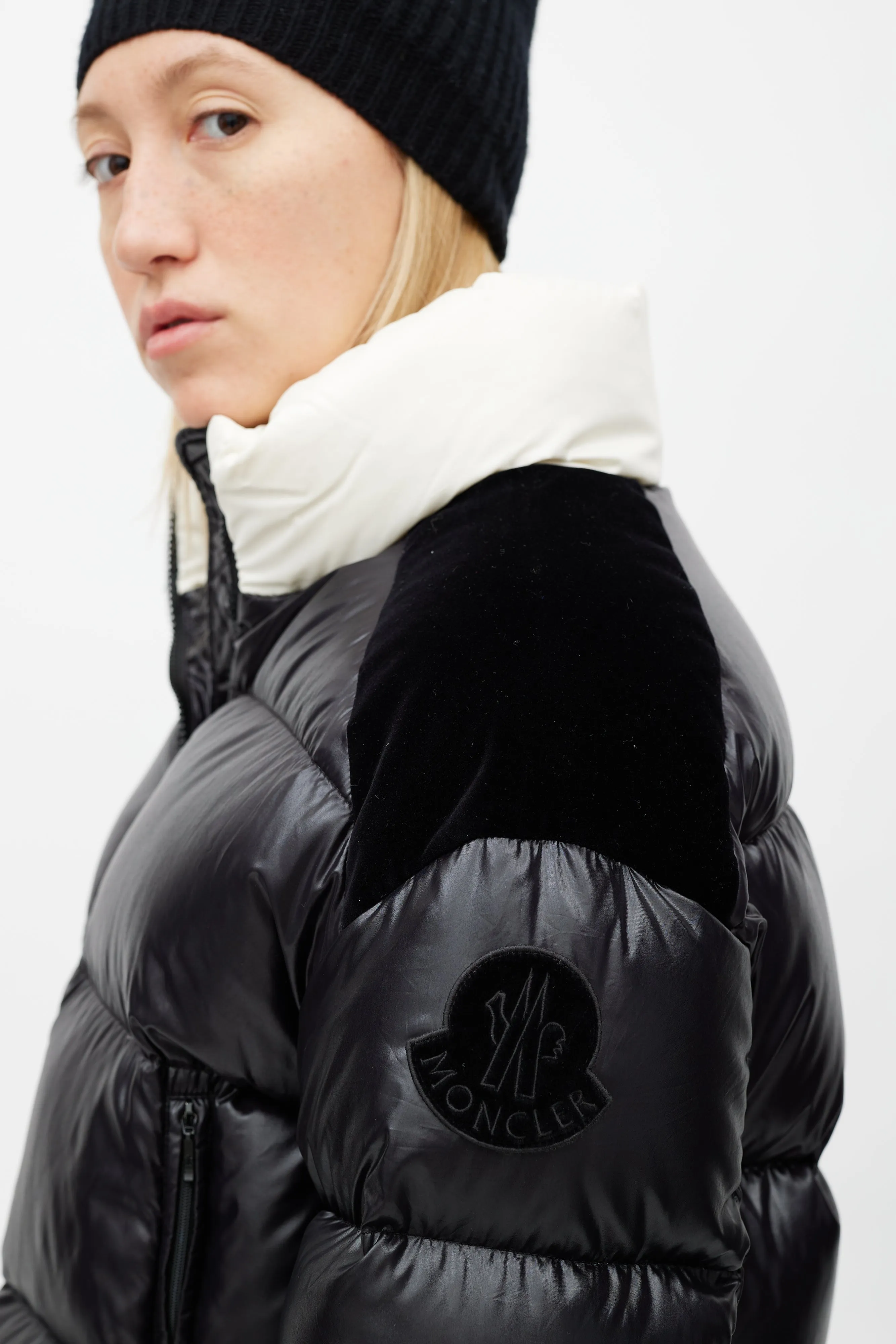 Black & Cream Chouelle Down Jacket